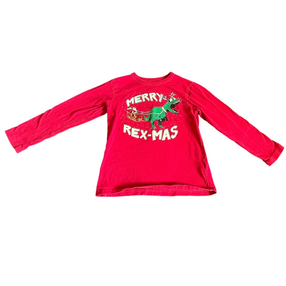 Place•Merry Rexmas T-Rex Christmas Long Sleeve Top - Picture 1 of 12